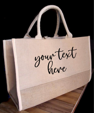 Load image into Gallery viewer, Custom Burlap Bag