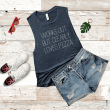 Load image into Gallery viewer, Works out but clearly loves pizza