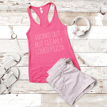 Load image into Gallery viewer, Works out but clearly loves pizza