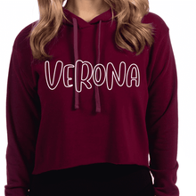 Load image into Gallery viewer, Verona Woman’s Cropped Hoodie
