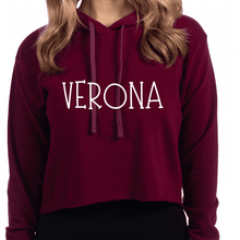 Load image into Gallery viewer, Verona Woman’s Cropped Hoodie
