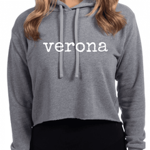 Load image into Gallery viewer, Verona Woman’s Cropped Hoodie
