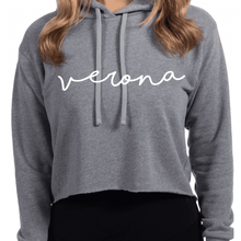 Load image into Gallery viewer, Verona Woman’s Cropped Hoodie
