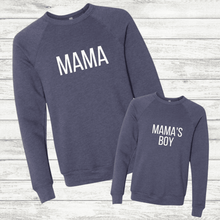 Load image into Gallery viewer, MAMA &amp; MAMA&#39;s BOY Set Navy (Font: CAPS)
