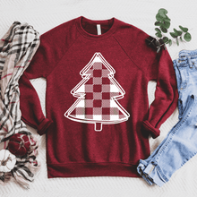 Load image into Gallery viewer, Plaid Christmas Tree Sweatshirt
