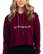 Load image into Gallery viewer, Verona Woman’s Cropped Hoodie
