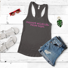 Load image into Gallery viewer, Support Wildlife Raise Boys (Racerback)
