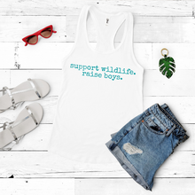 Load image into Gallery viewer, Support Wildlife Raise Boys (Racerback)
